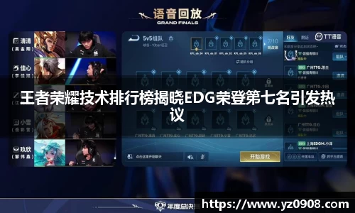 王者荣耀技术排行榜揭晓EDG荣登第七名引发热议